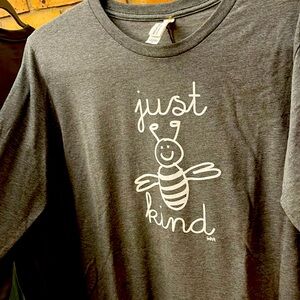 Just Bee Kind Long Sleeve Gray Heather